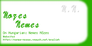 mozes nemes business card