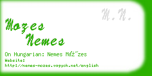 mozes nemes business card